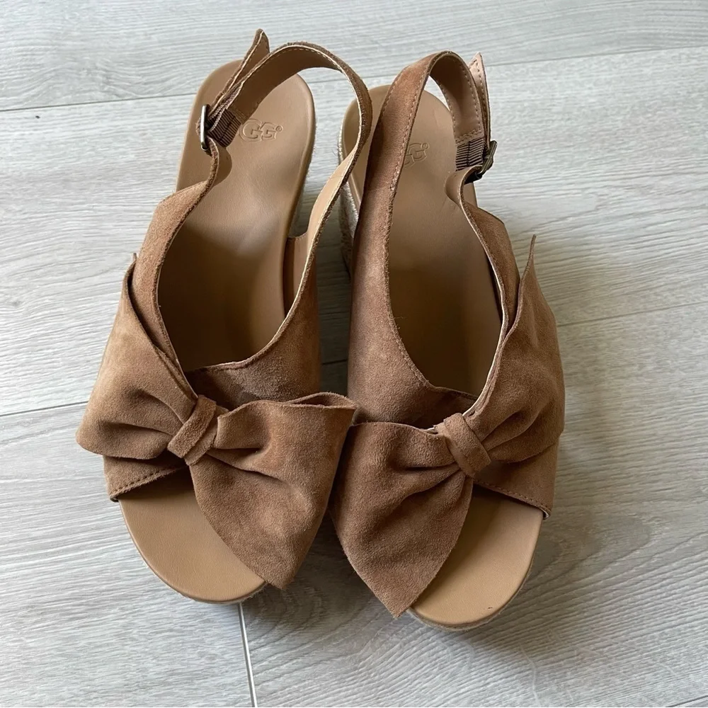 Ugg Camilla Chestnut Color Wedge Platform Sandals Size 9